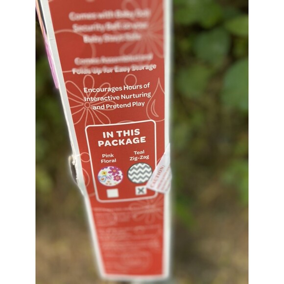 Adora Doll Small Umbrella Stroller - Fits 13" - 18" Doll Teal Stripe - Picture 6 of 6